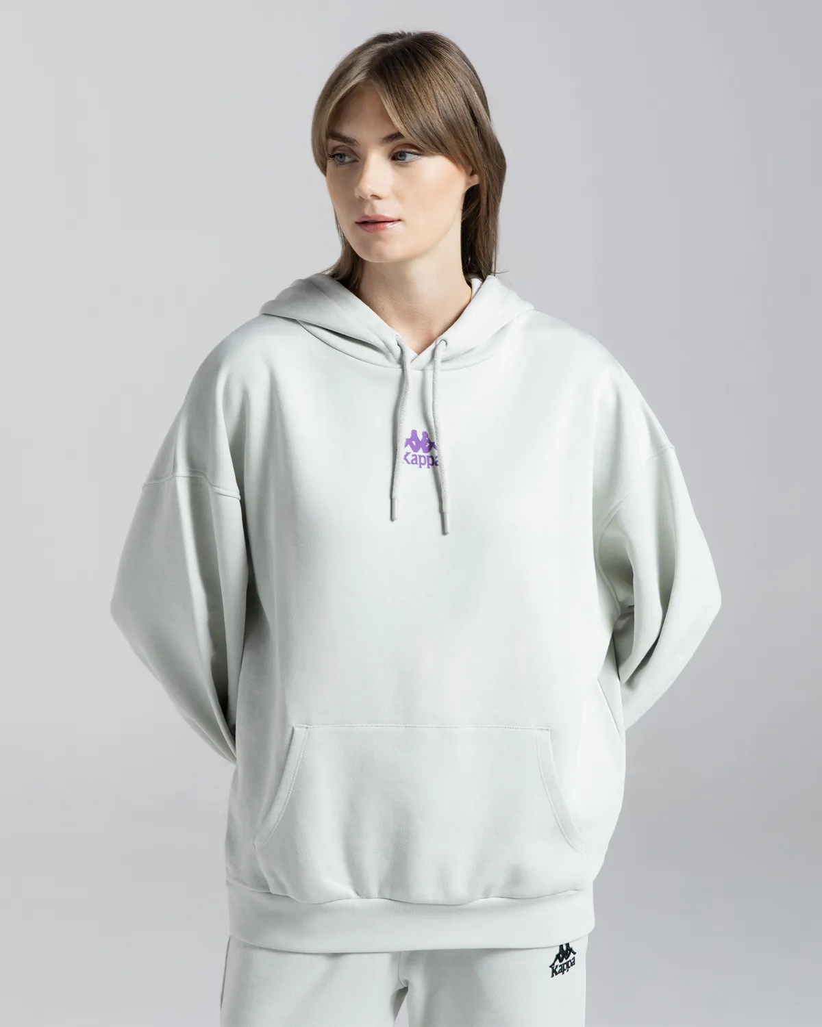 Gri Authentic Mira Kadın Gri Oversize Fit Hoodie