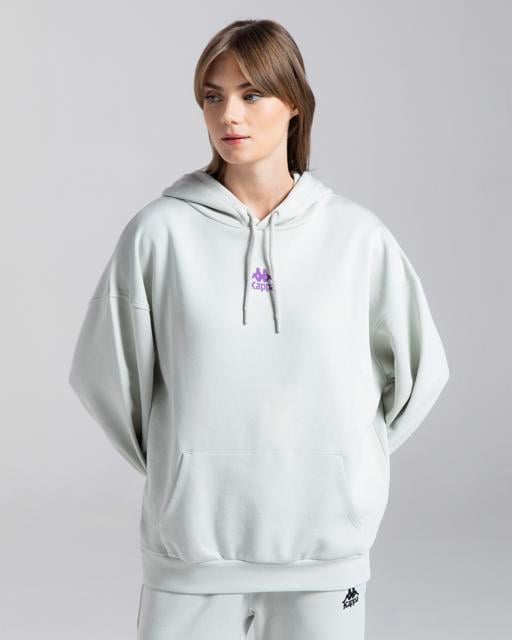Gri Authentic Mira Kadın Gri Oversize Fit Hoodie - KAPPA® Türkiye