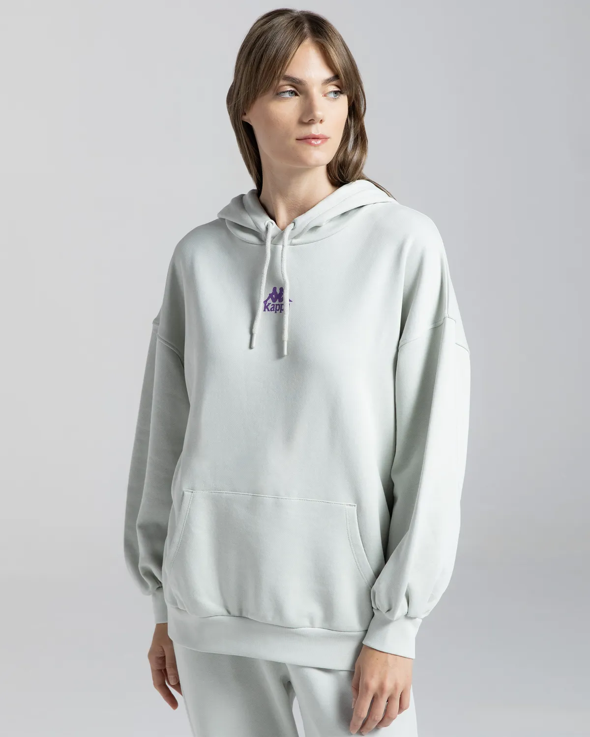 Gri Authentic Mira Kadın Gri Oversize Fit Hoodie