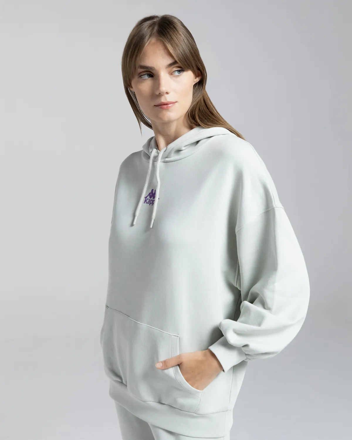 Gri Authentic Mira Kadın Gri Oversize Fit Hoodie