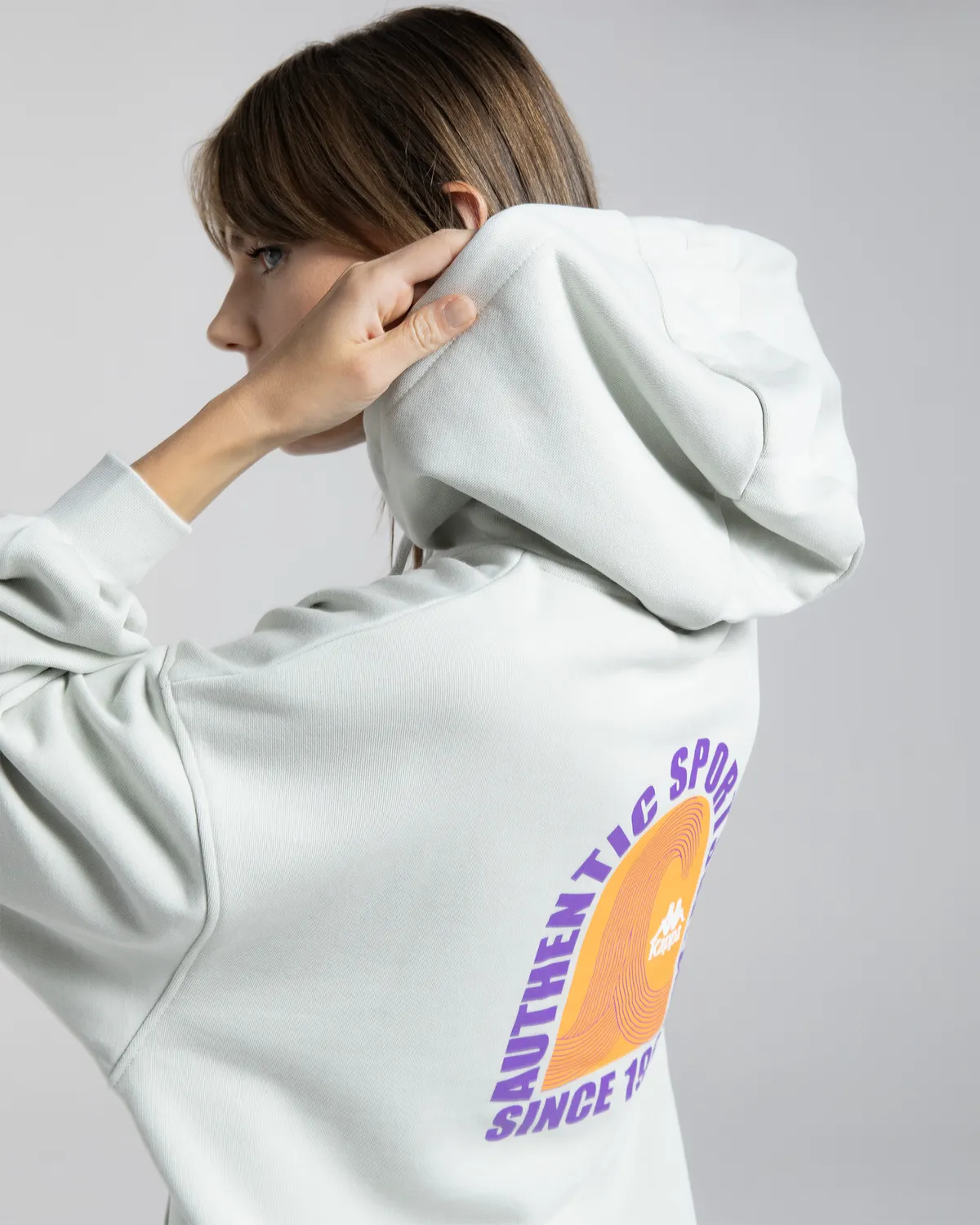 Gri Authentic Mira Kadın Gri Oversize Fit Hoodie