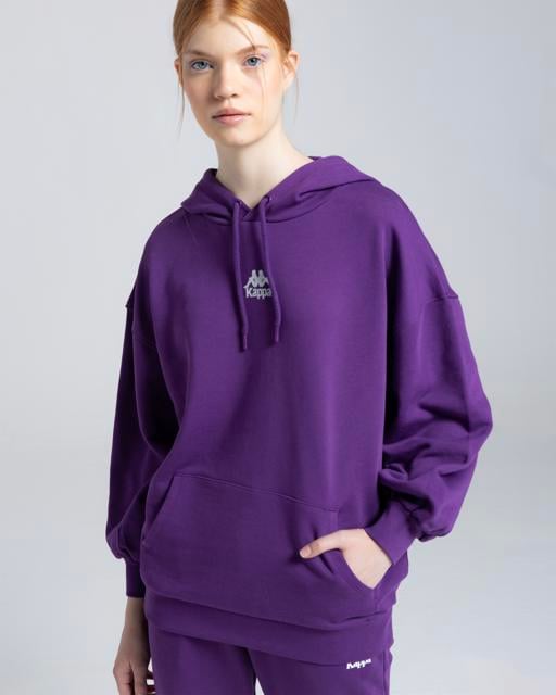Mor Authentic Mira Kadın Mor Oversize Fit Hoodie - KAPPA® Türkiye