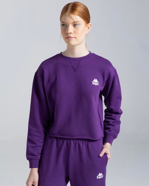 Mor Authentic Eoke Kadın Mor Regular Fit Sweatshirt - KAPPA® Türkiye
