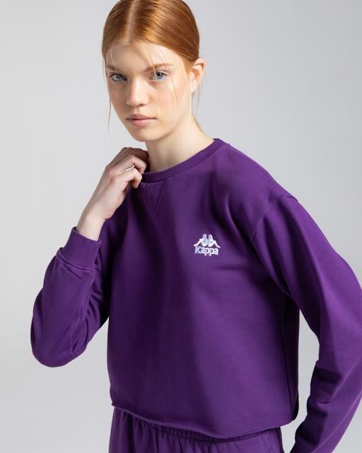 Mor Authentic Eoke Kadın Mor Regular Fit Sweatshirt - KAPPA® Türkiye