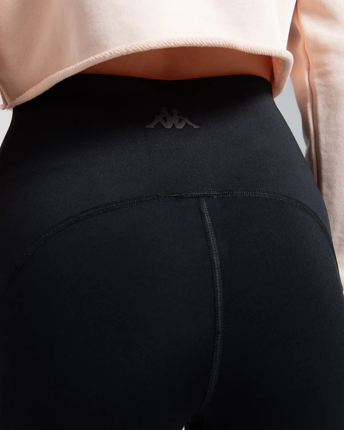 Siyah Logo Rune Kadın Siyah Skin Fit Tayt