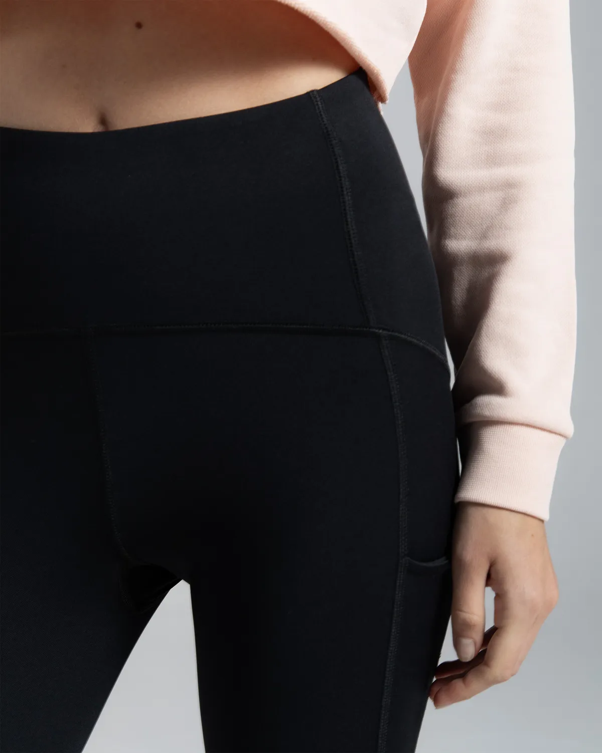 Siyah Logo Rune Kadın Siyah Skin Fit Tayt