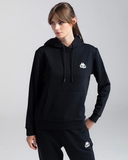 Siyah Authentic Rua Kadın Siyah Regular Fit Hoodie - KAPPA® Türkiye
