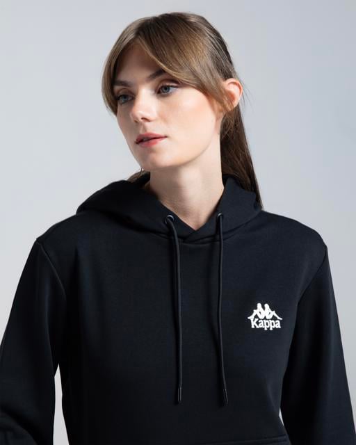 Siyah Authentic Rua Kadın Siyah Regular Fit Hoodie - KAPPA® Türkiye