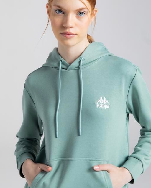 Yeşil Authentic Rua Kadın Yeşil Regular Fit Hoodie - KAPPA® Türkiye