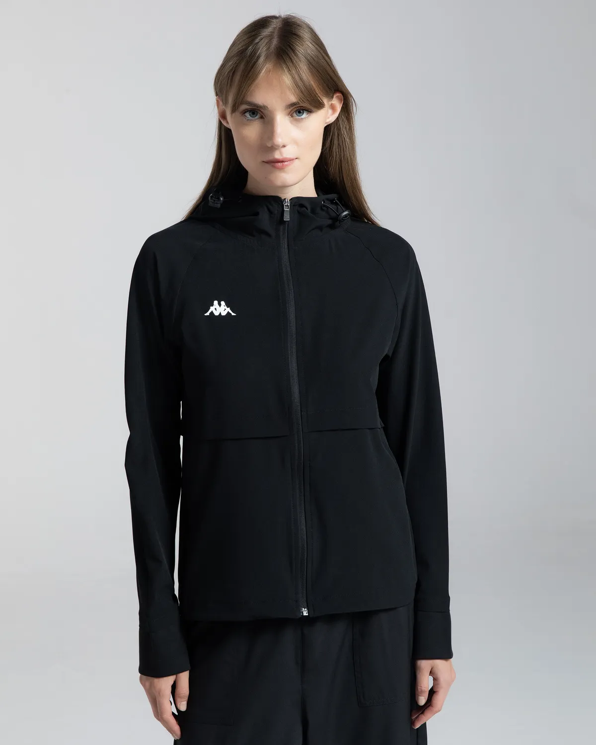 Siyah Logo Tama Kadın Siyah Regular Fit Rüzgarlık