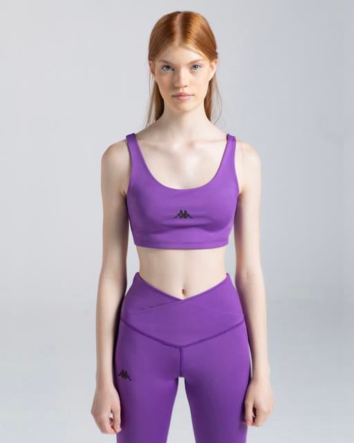 Mor Logo Mino Kadın Mor Skin Fit Sporcu Sütyeni - KAPPA® Türkiye