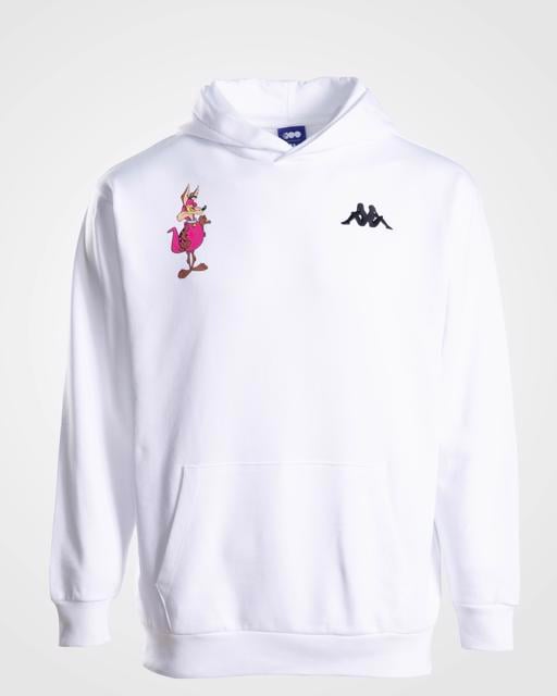 Beyaz Authentic Dinos Warner Bros - Looney Tunes Unisex Beyaz Siyah Comfort Fit Hoodie - KAPPA® Türkiye