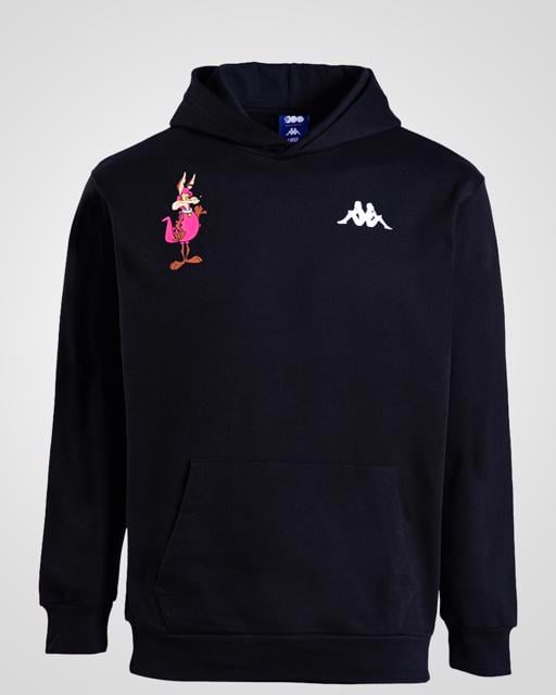 Siyah Authentic Dinos Warner Bros - Looney Tunes Unisex Siyah Beyaz Comfort Fit Hoodie - KAPPA® Türkiye