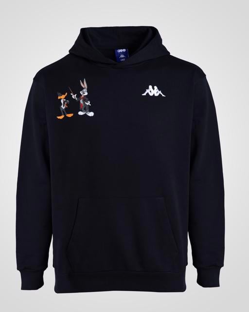 Siyah Authentic Dario Warner Bros - Looney Tunes Unisex Siyah Beyaz Comfort Hoodie - KAPPA® Türkiye