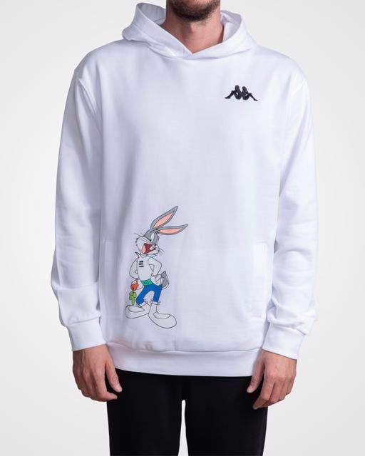 Beyaz Authentic Daxen Warner Bros - Looney Tunes Unisex Beyaz Siyah Comfort Hoodie - KAPPA® Türkiye