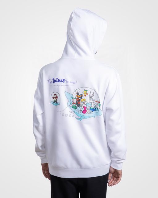 Beyaz Authentic Daxen Warner Bros - Looney Tunes Unisex Beyaz Siyah Comfort Hoodie - KAPPA® Türkiye