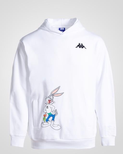 Beyaz Authentic Daxen Warner Bros - Looney Tunes Unisex Beyaz Siyah Comfort Hoodie - KAPPA® Türkiye