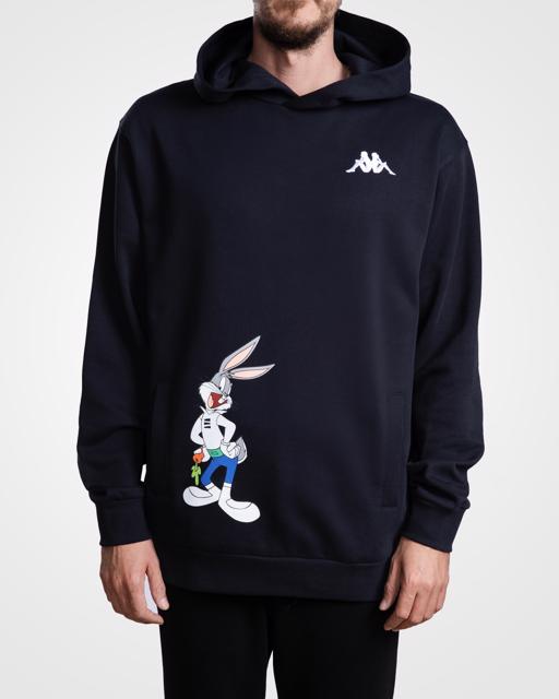 Siyah Authentic Daxen Warner Bros - Looney Tunes Unisex Siyah Beyaz Comfort Fit Hoodie - KAPPA® Türkiye