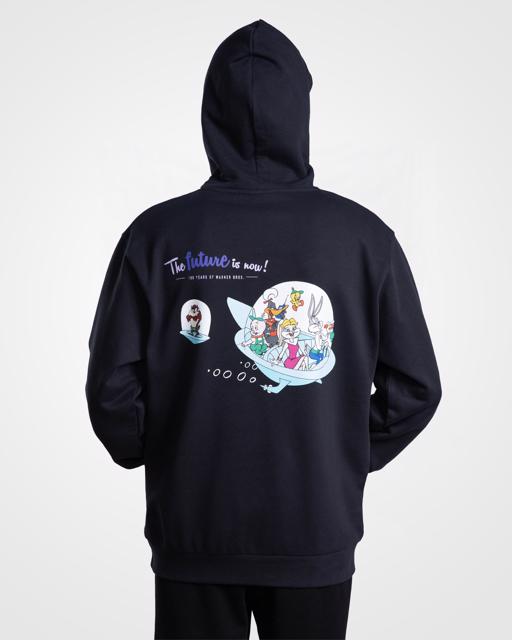 Siyah Authentic Daxen Warner Bros - Looney Tunes Unisex Siyah Beyaz Comfort Fit Hoodie - KAPPA® Türkiye