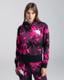 Authentic Graphik Grace Kadın Siyah - Pembe Comfort Fit Hoodie