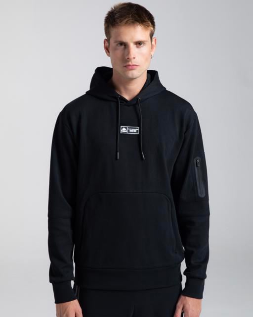Siyah Authentic Mikap Erkek Siyah Oversize Hoodie - KAPPA® Türkiye