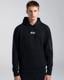 Authentic Mikap Erkek Siyah Oversize Fit Hoodie