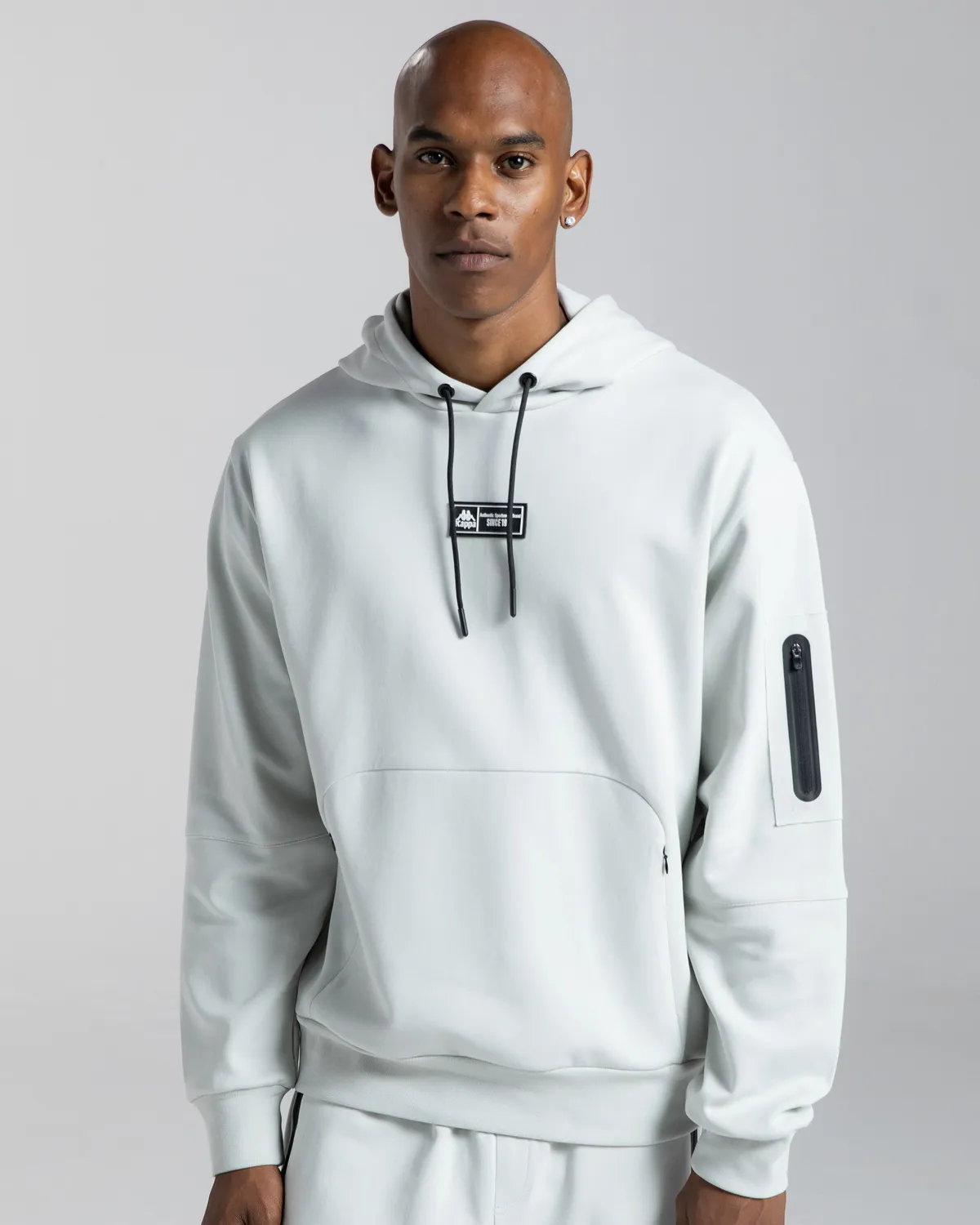 Gri Authentic Mikap Erkek Gri Oversize Fit Hoodie