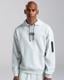 Gri-Authentic Mikap Erkek Gri Oversize Hoodie