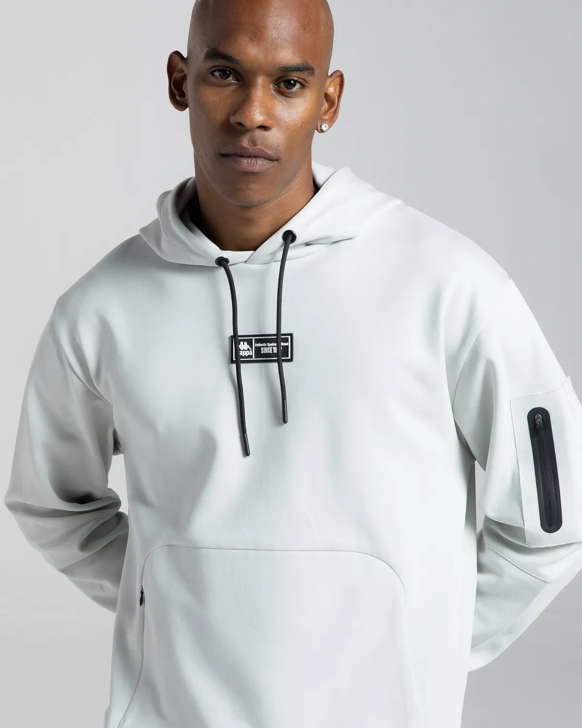 Gri Authentic Mikap Erkek Gri Oversize Fit Hoodie