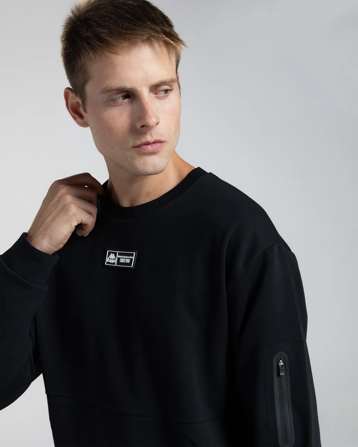 Siyah Authentic Karan Erkek Siyah Oversize Fit Sweatshirt