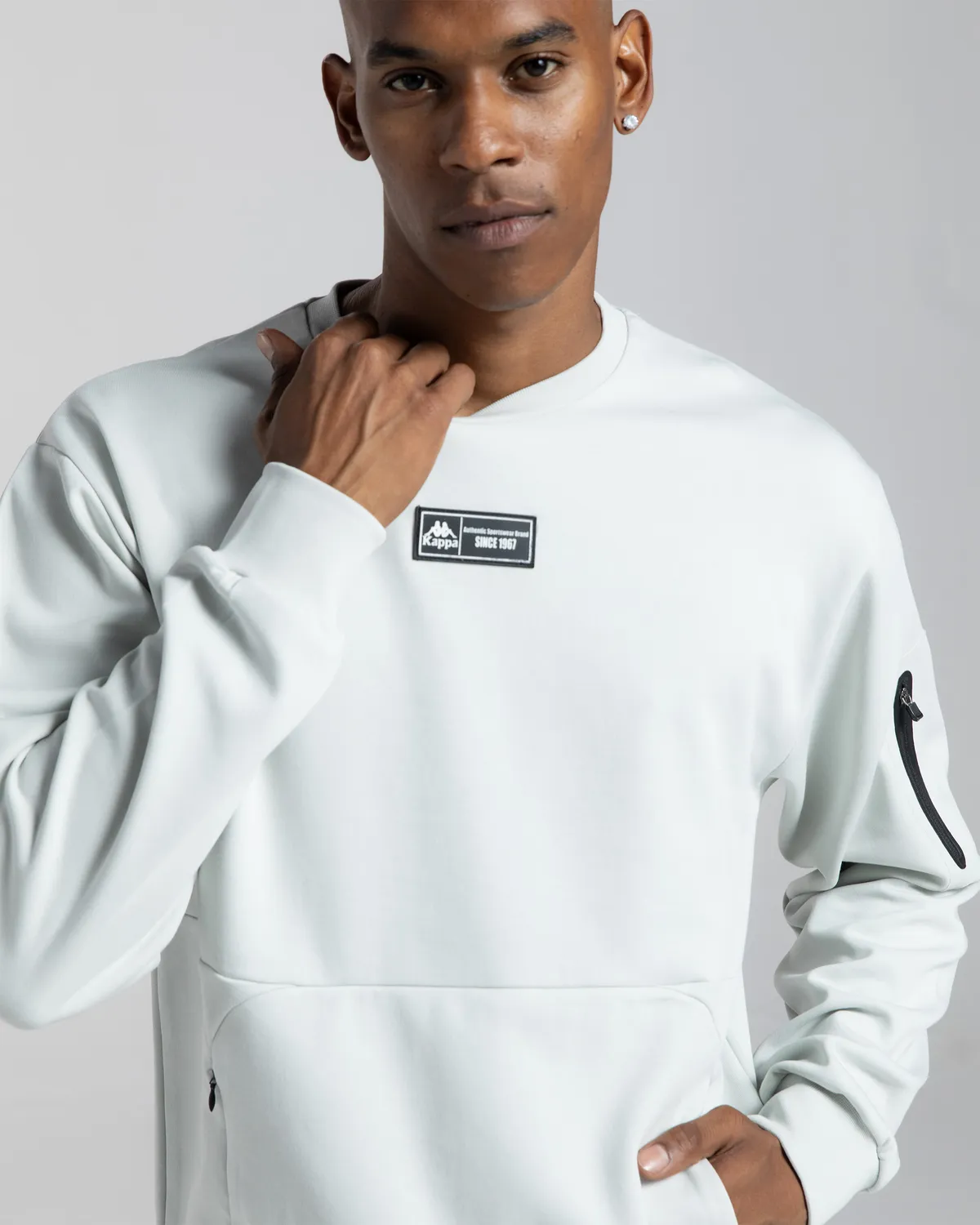 Gri Authentic Karan Erkek Gri Melanj Oversize Fit Sweatshirt