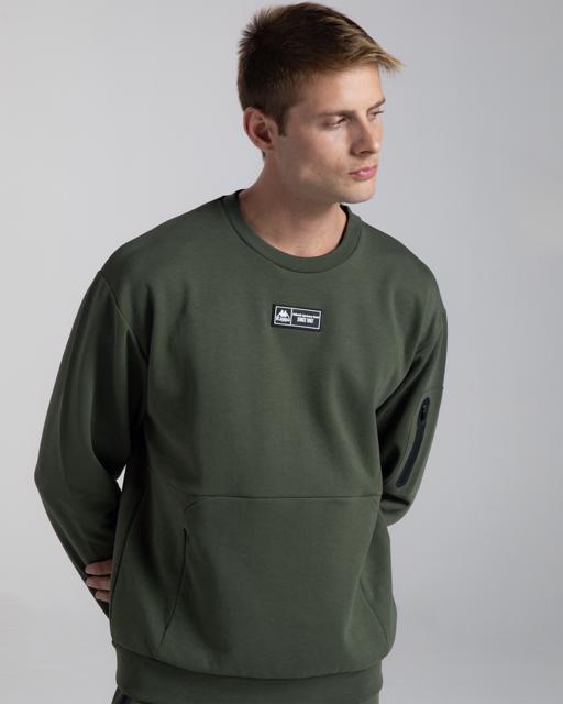 Yeşil Authentic Karan Erkek Yeşil Oversize Fit Sweatshirt - KAPPA® Türkiye