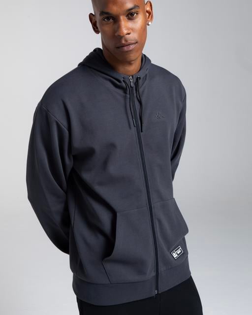 Siyah Authentic Mizuki Erkek Antrasit Regular Fermuarlı Eşofman Üstü - KAPPA® Türkiye