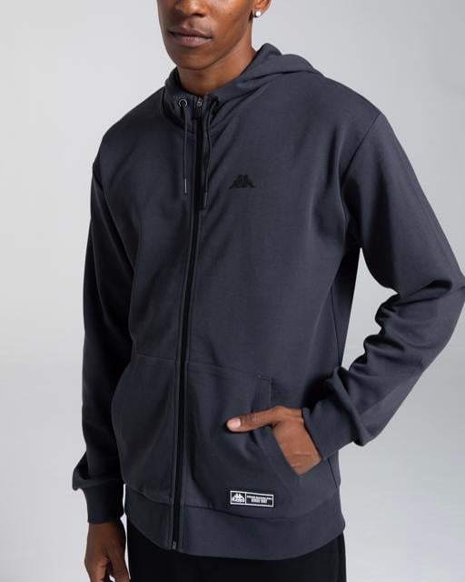 Siyah Authentic Mizuki Erkek Antrasit Regular Fermuarlı Eşofman Üstü - KAPPA® Türkiye