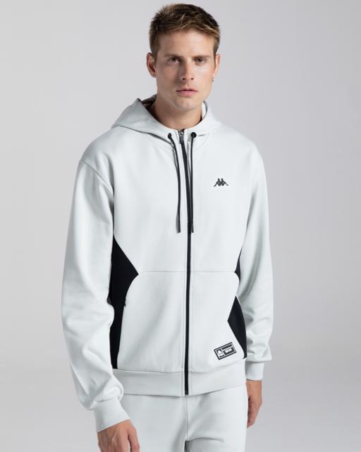 Gri Authentic Karin Erkek Açık Gri - Siyah Regular Fermuarlı Eşofman Üstü - KAPPA® Türkiye