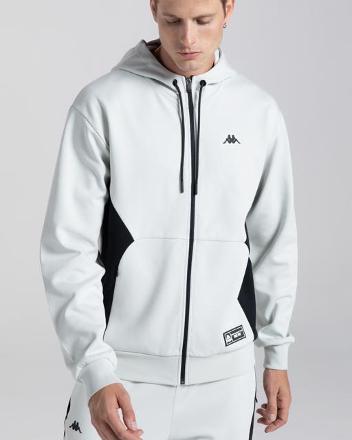 Gri Authentic Karin Erkek Açık Gri - Siyah Regular Fermuarlı Eşofman Üstü - KAPPA® Türkiye