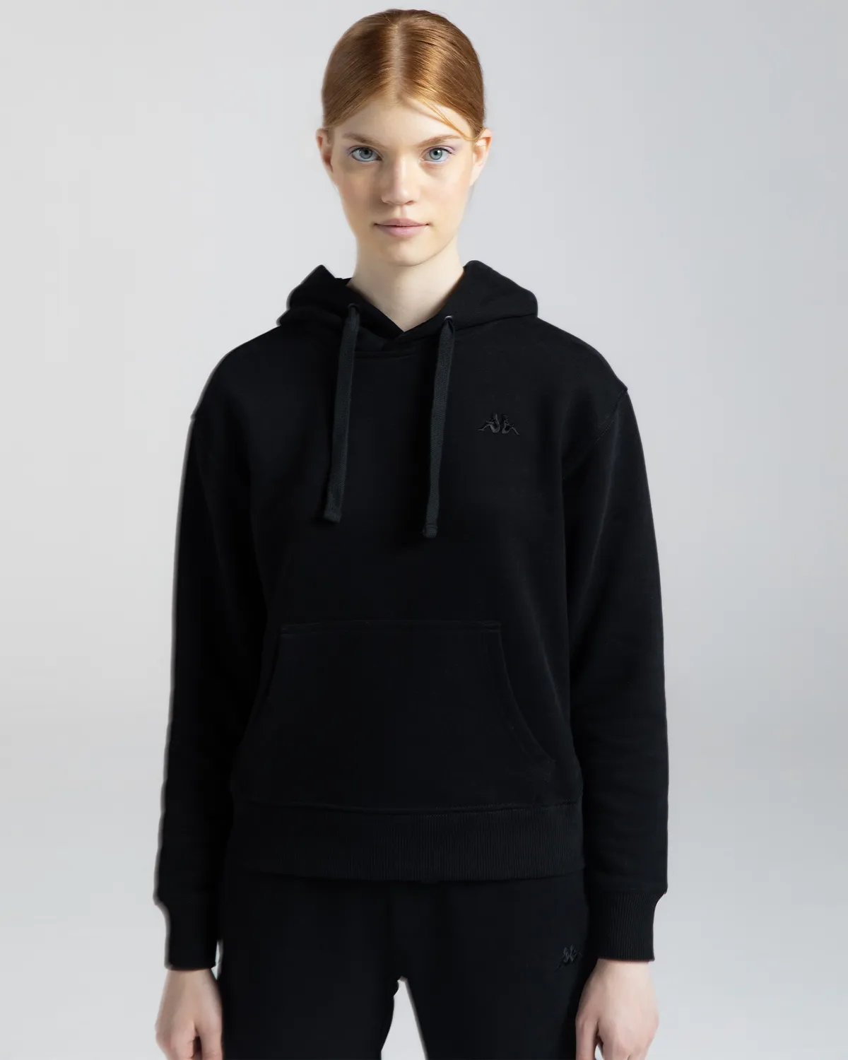 Siyah Authentic Kei Kadın Siyah Comfort Fit Hoodie