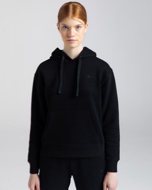 Siyah Authentic Kei Kadın Siyah Comfort Fit Hoodie - KAPPA® Türkiye