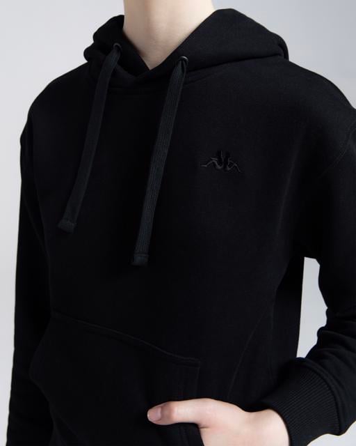 Siyah Authentic Kei Kadın Siyah Comfort Fit Hoodie - KAPPA® Türkiye