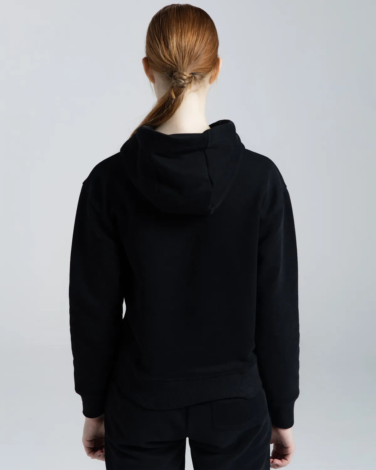 Siyah Authentic Kei Kadın Siyah Comfort Fit Hoodie