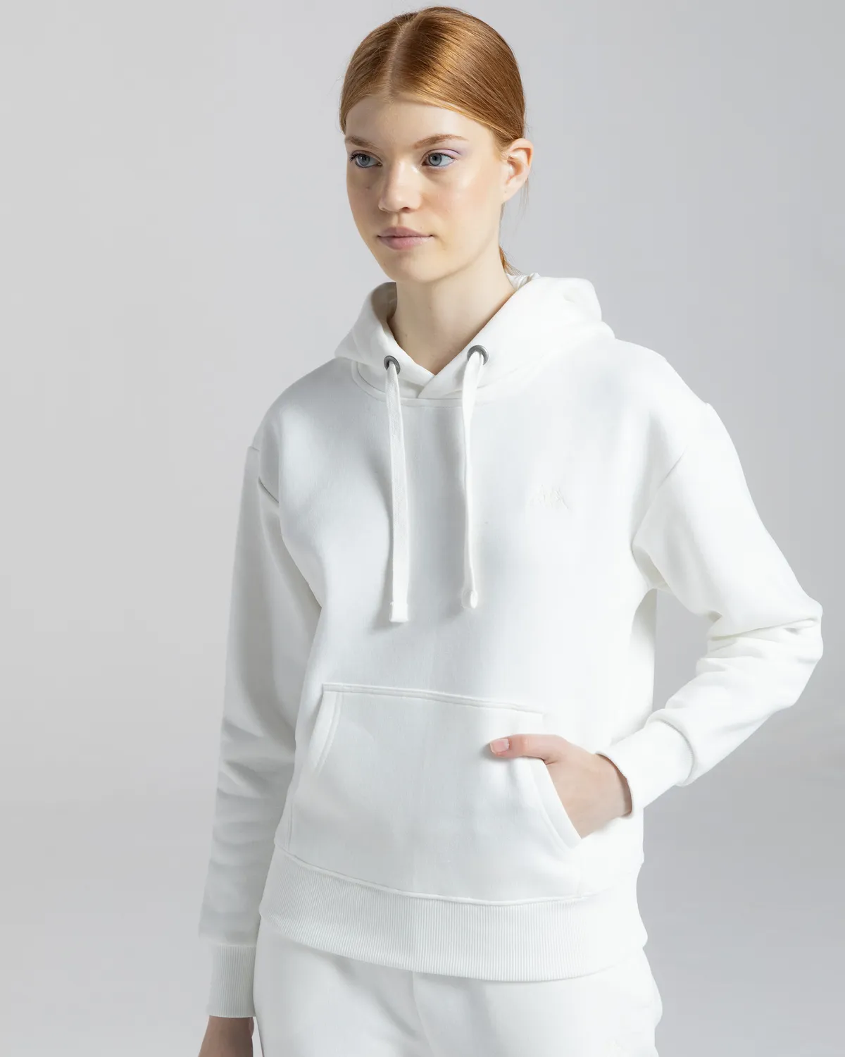 Bej Authentic Kei Kadın Bej Comfort Fit Hoodie