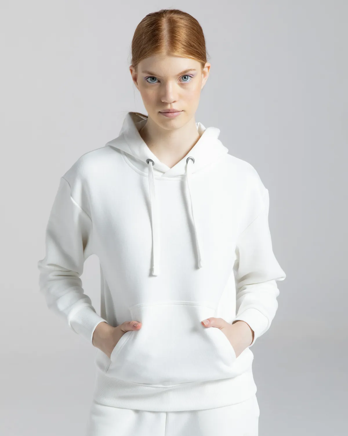 Bej Authentic Kei Kadın Bej Comfort Fit Hoodie