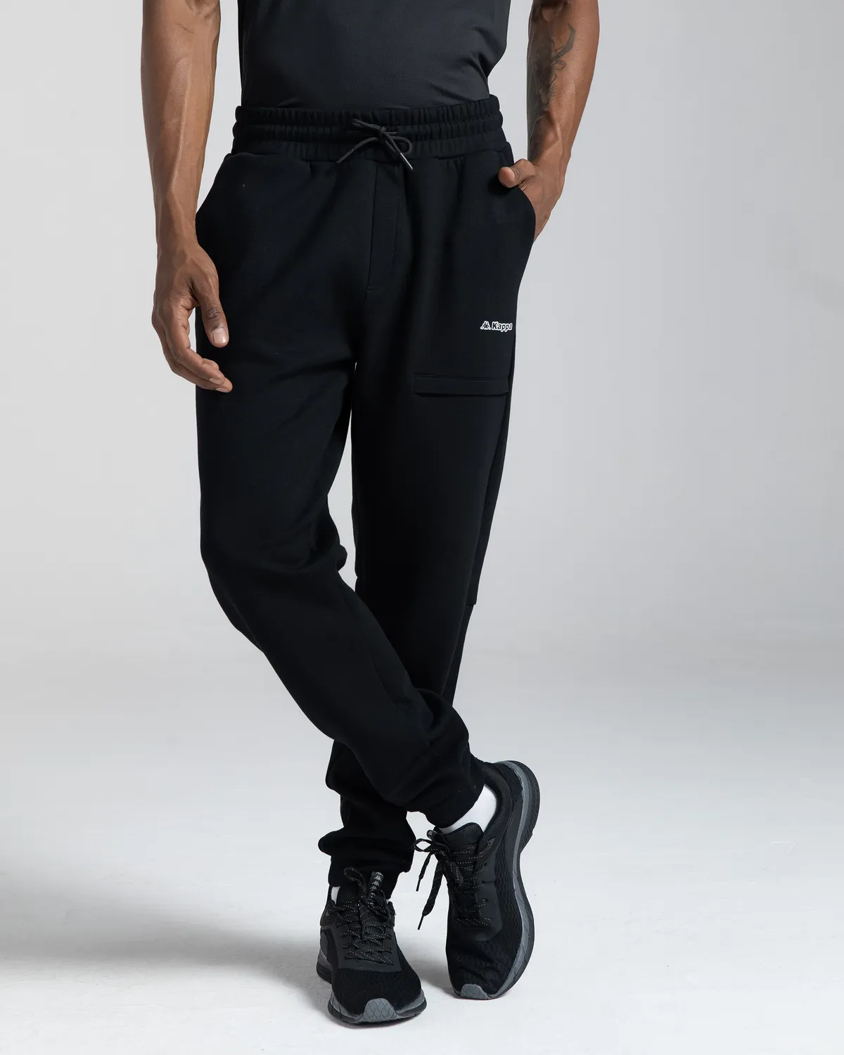 Siyah Rito Erkek Siyah Oversize Fit Performance Eşofman Altı