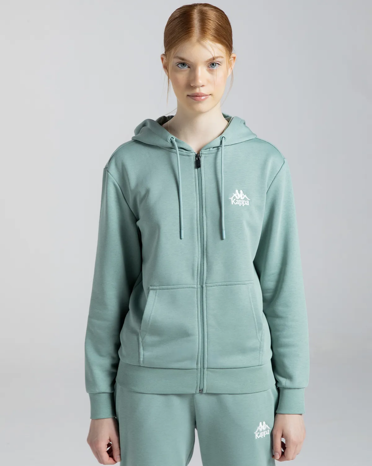 Yeşil Authentic Mia Kadın Yeşil Regular Fermuarlı Eşofman Üstü