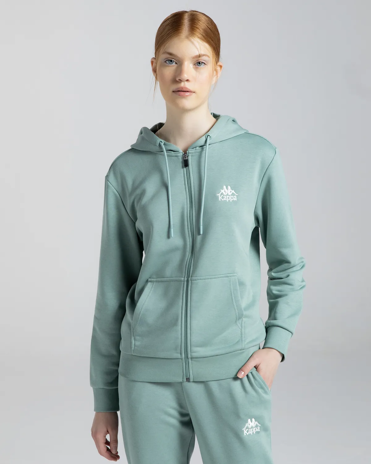 Yeşil Authentic Mia Kadın Yeşil Regular Fermuarlı Eşofman Üstü