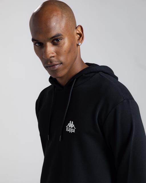 Siyah Authentic Hensol Erkek Siyah Regular Fit Hoodie - KAPPA® Türkiye