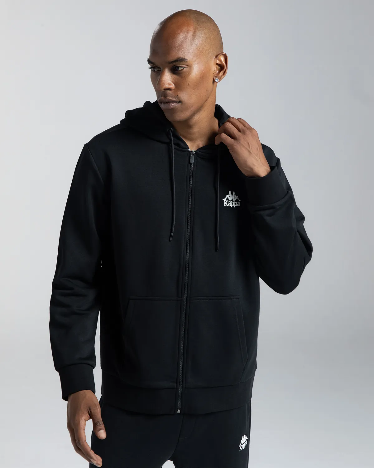 Siyah Authentic Cossar Erkek Siyah Regular Fermuarlı Eşofman Üstü