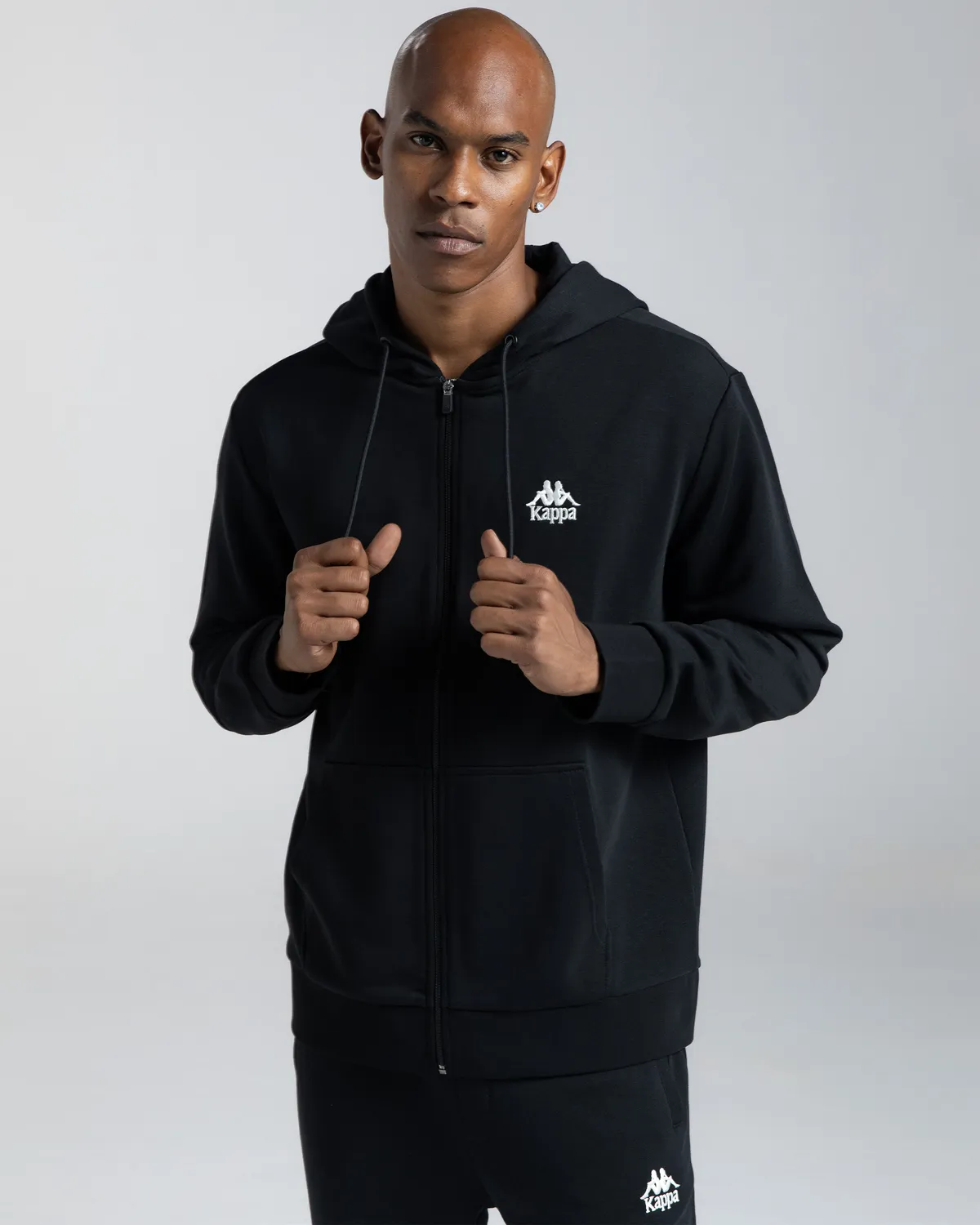 Siyah Authentic Cossar Erkek Siyah Regular Fermuarlı Eşofman Üstü