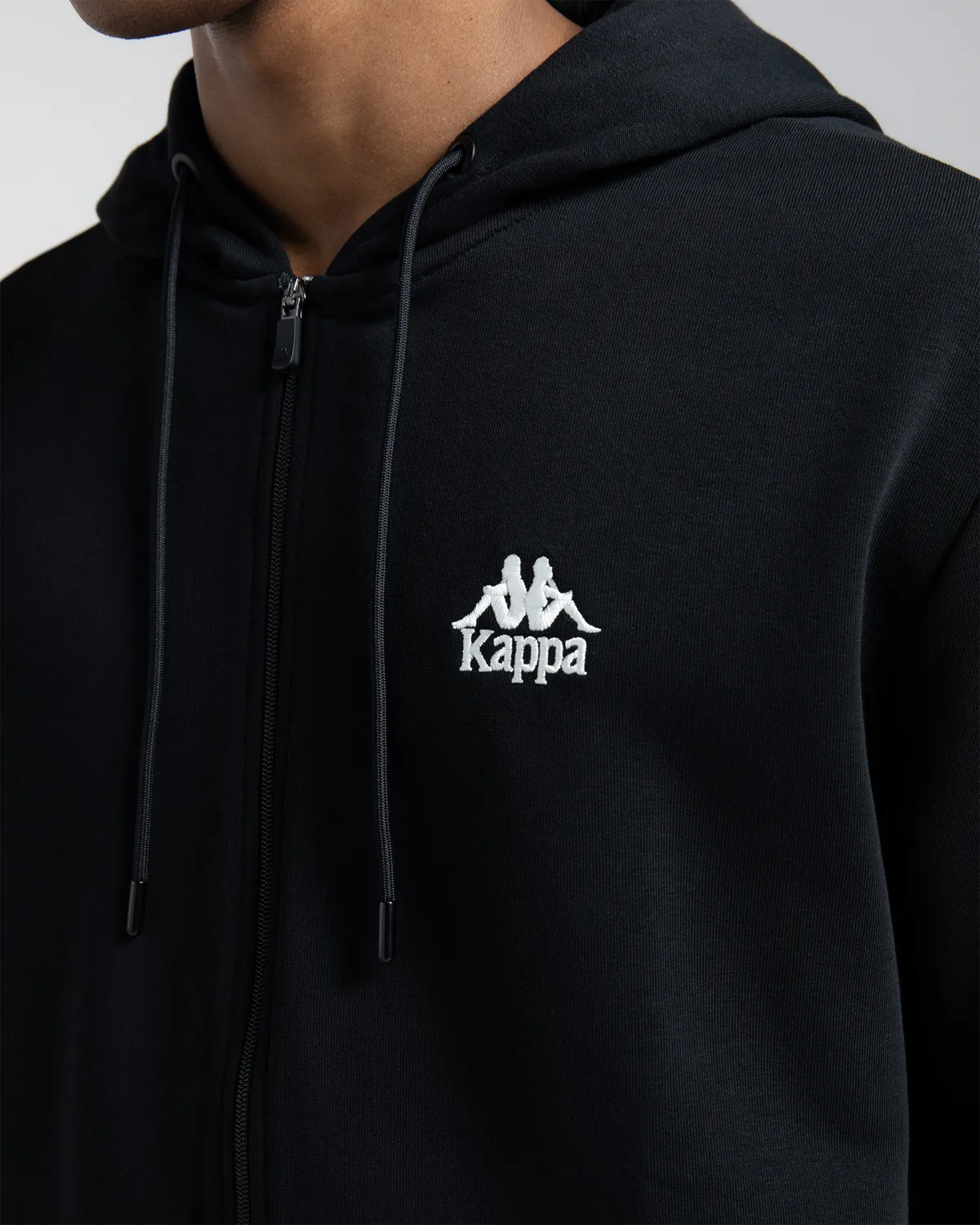 Siyah Authentic Cossar Erkek Siyah Regular Fermuarlı Eşofman Üstü