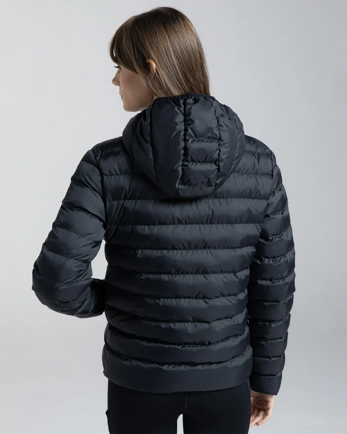 Siyah Logo Riju Kadın Siyah Regular Fit Şişme Mont